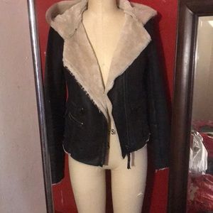 Black and Tan Shearling jacket